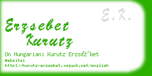 erzsebet kurutz business card
